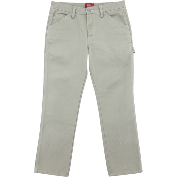 Dickies Denim - Dickies Jeans Brown Tan Straight Mid Rise Carpenter Utility Juniors 9/29